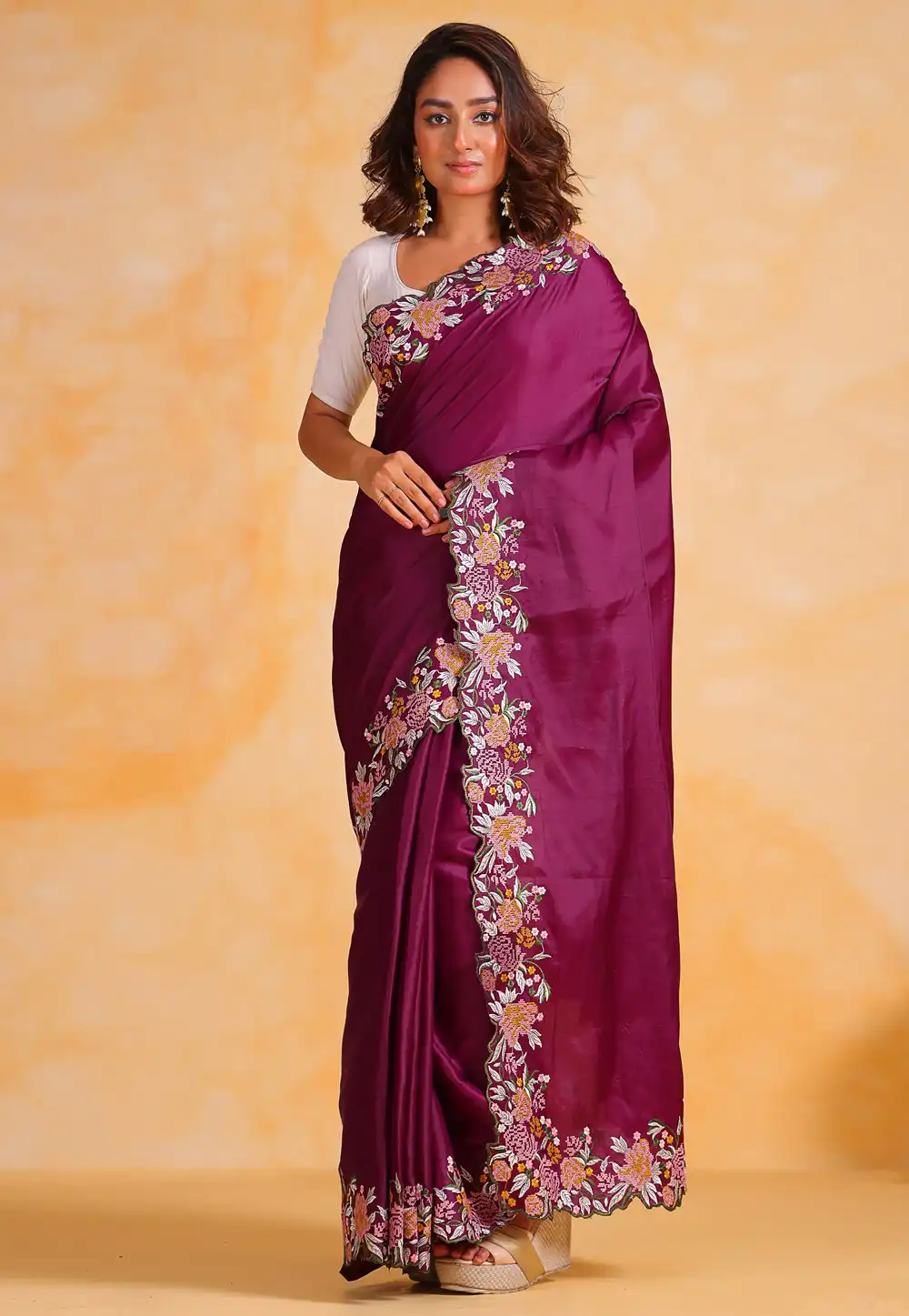 Purple Tussar Silk Saree With Blouse 288298