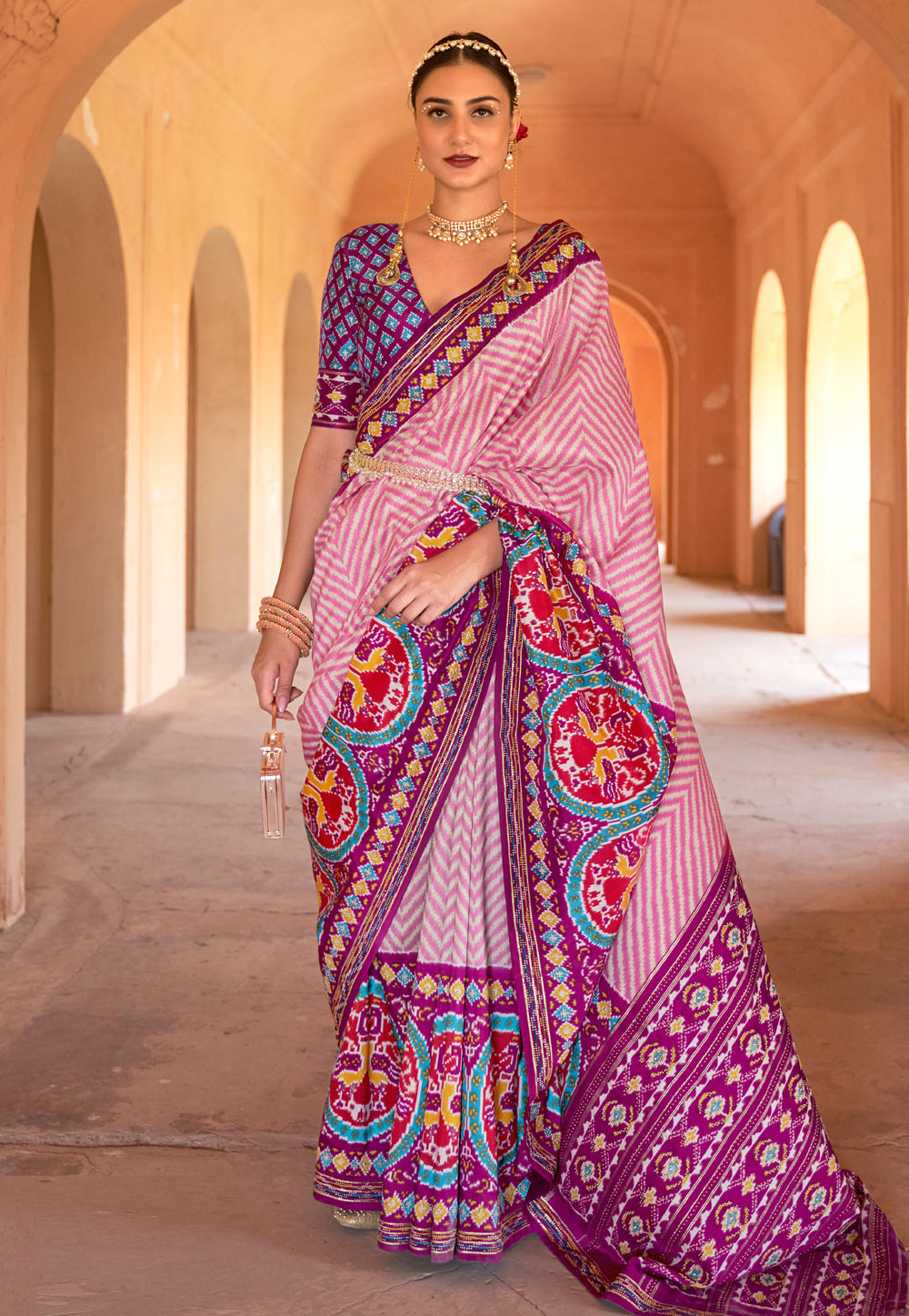 Pink Silk Saree With Blouse 249228