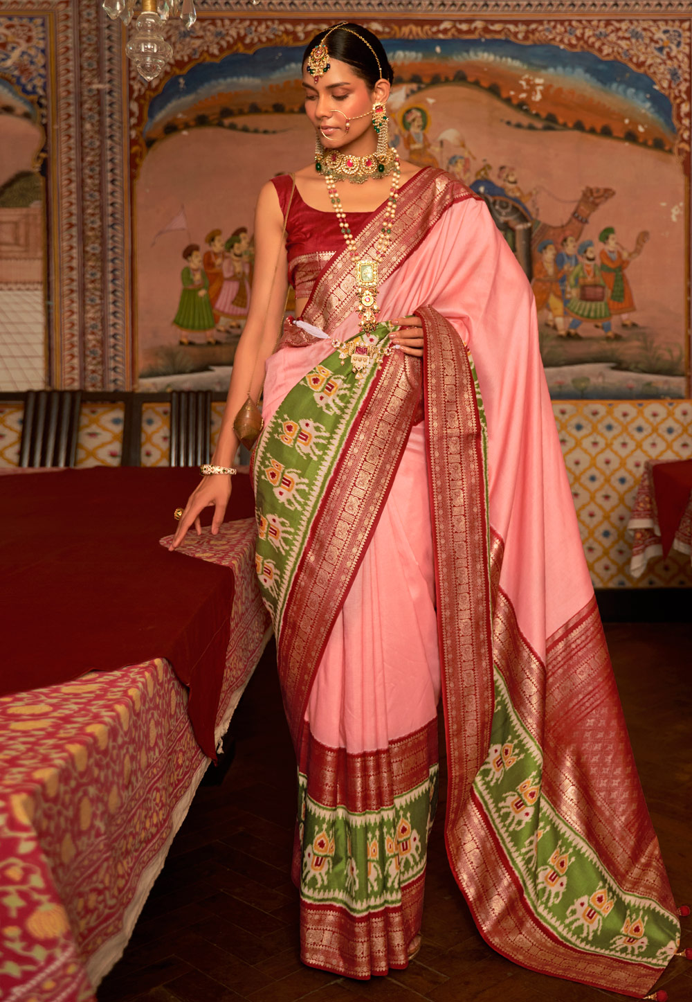 Pink Silk Saree With Blouse 255416