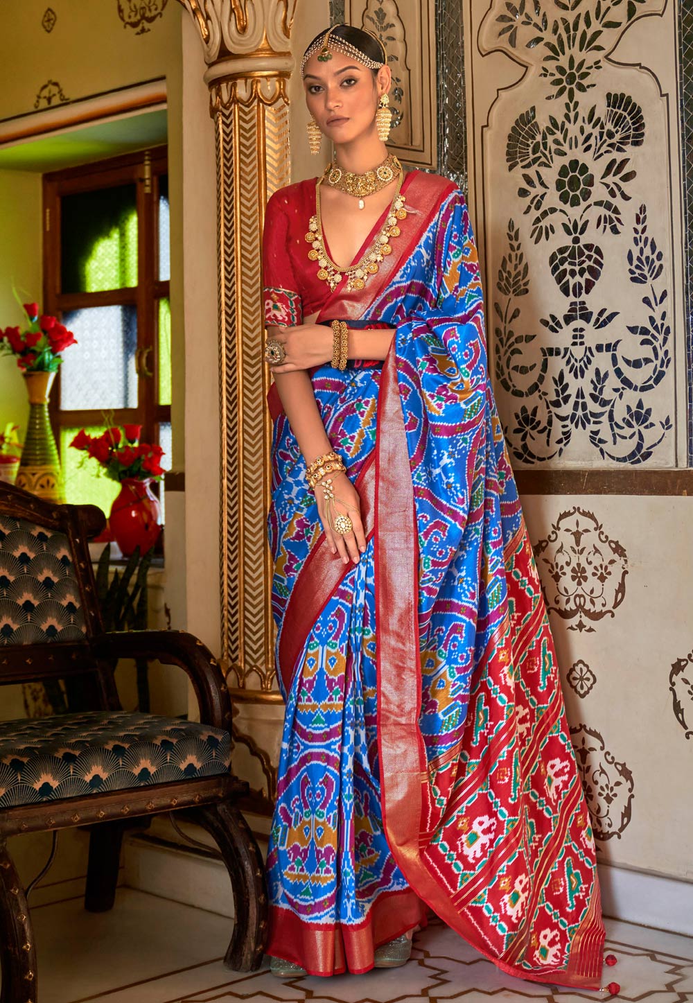 Blue Silk Saree With Blouse 250935