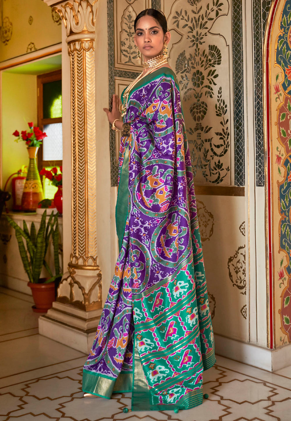 Violet Silk Saree With Blouse 250941