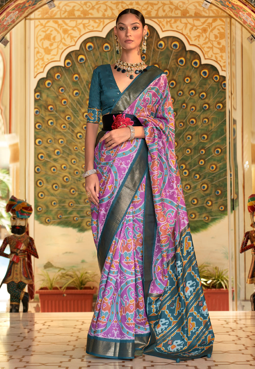 Light Purple Silk Saree With Blouse 250942