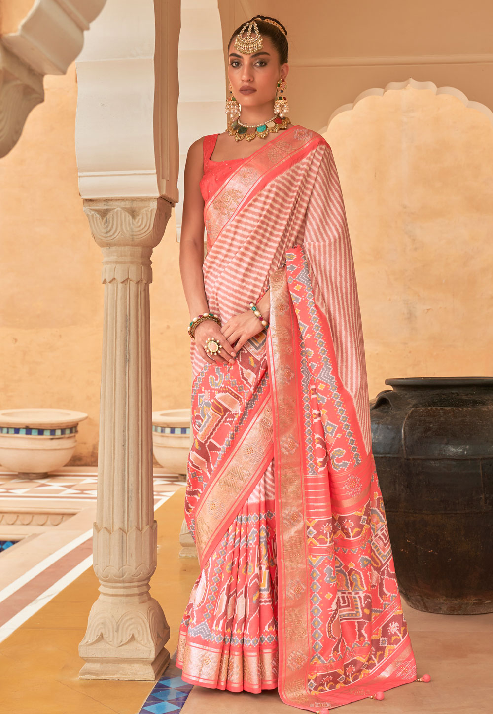 Pink Silk Saree With Blouse 251119