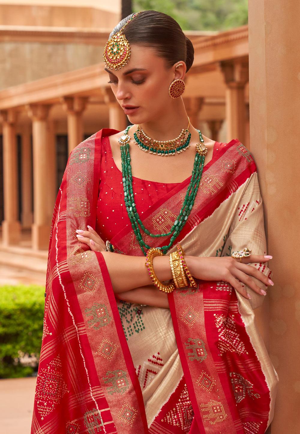 Pink Designer Saree With Fancy Blouse – StylebyPanaaash