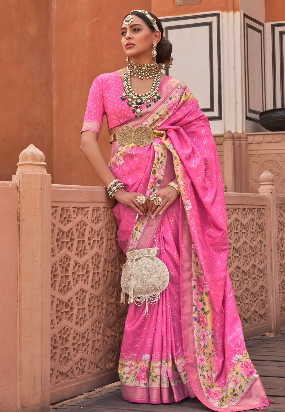 Pink Silk Saree With Blouse 274790
