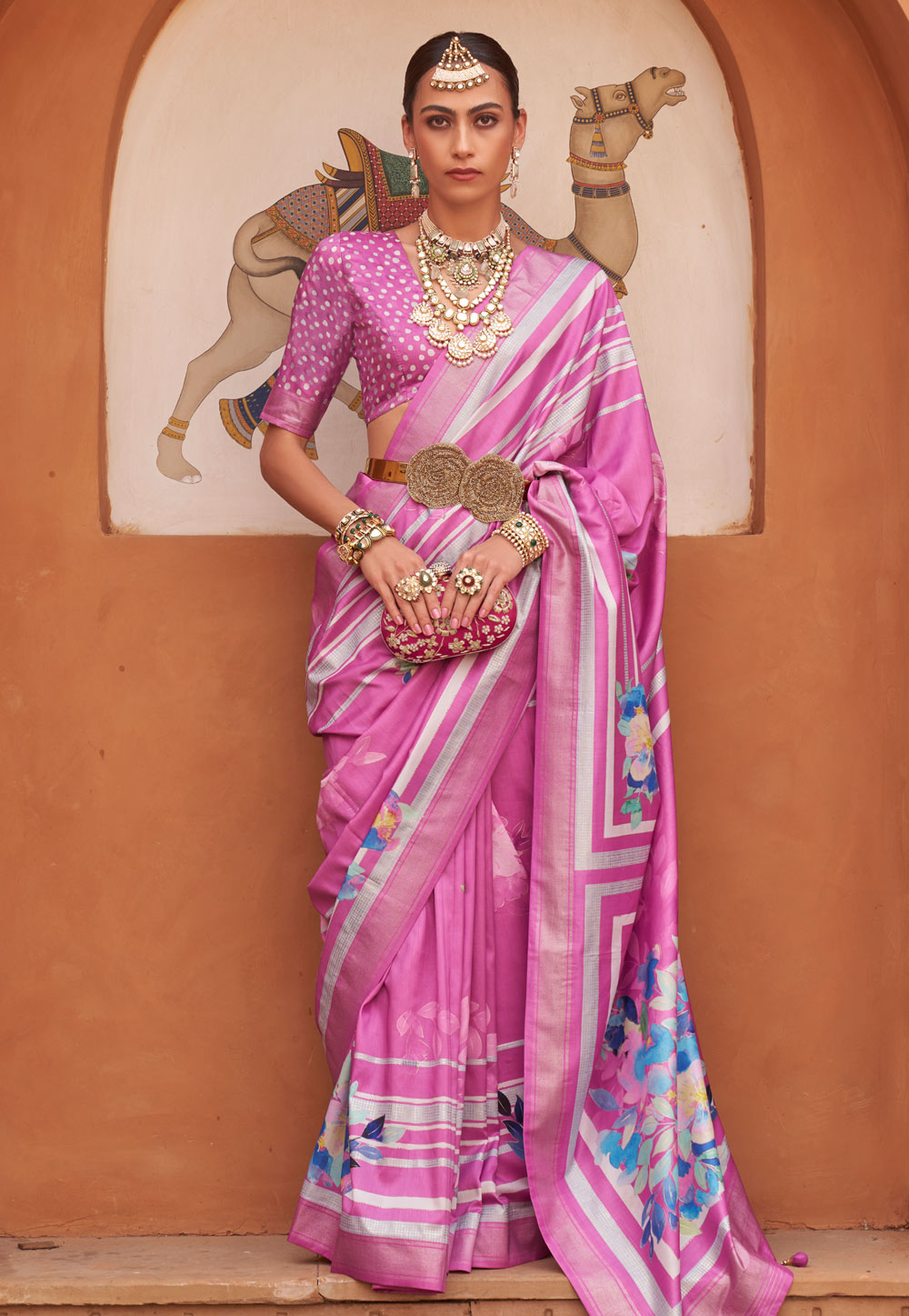Pink Silk Saree With Blouse 274792
