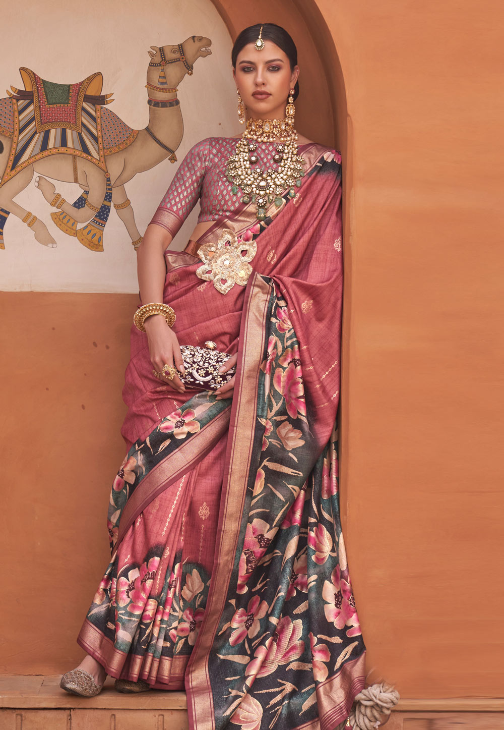 Pink Silk Saree With Blouse 274794