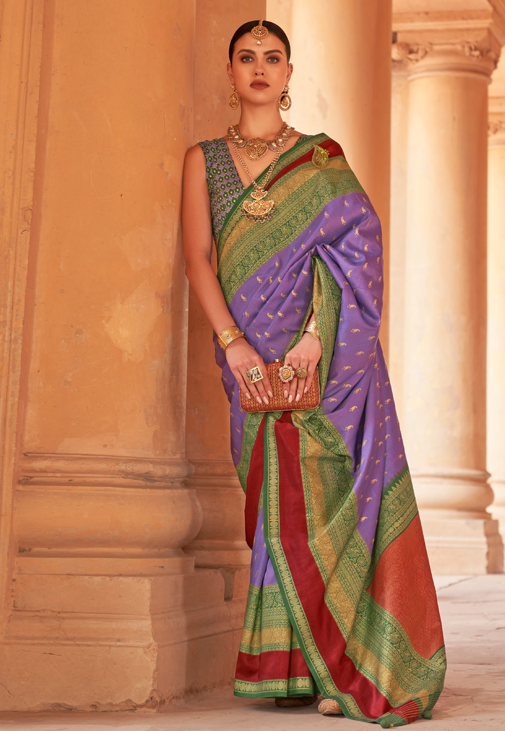 Violet Silk Saree With Blouse 270678