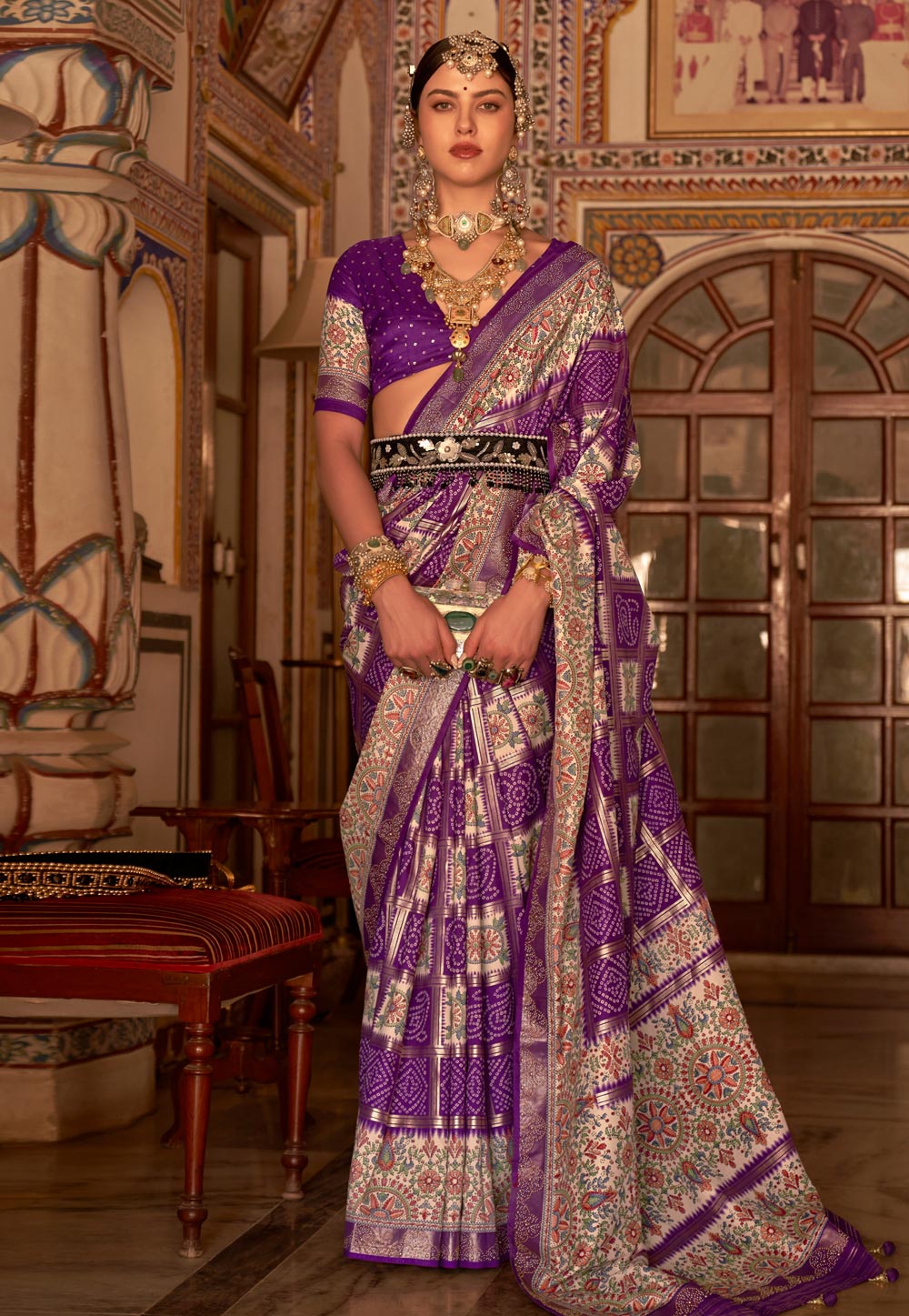 Violet Silk Saree With Blouse 271684