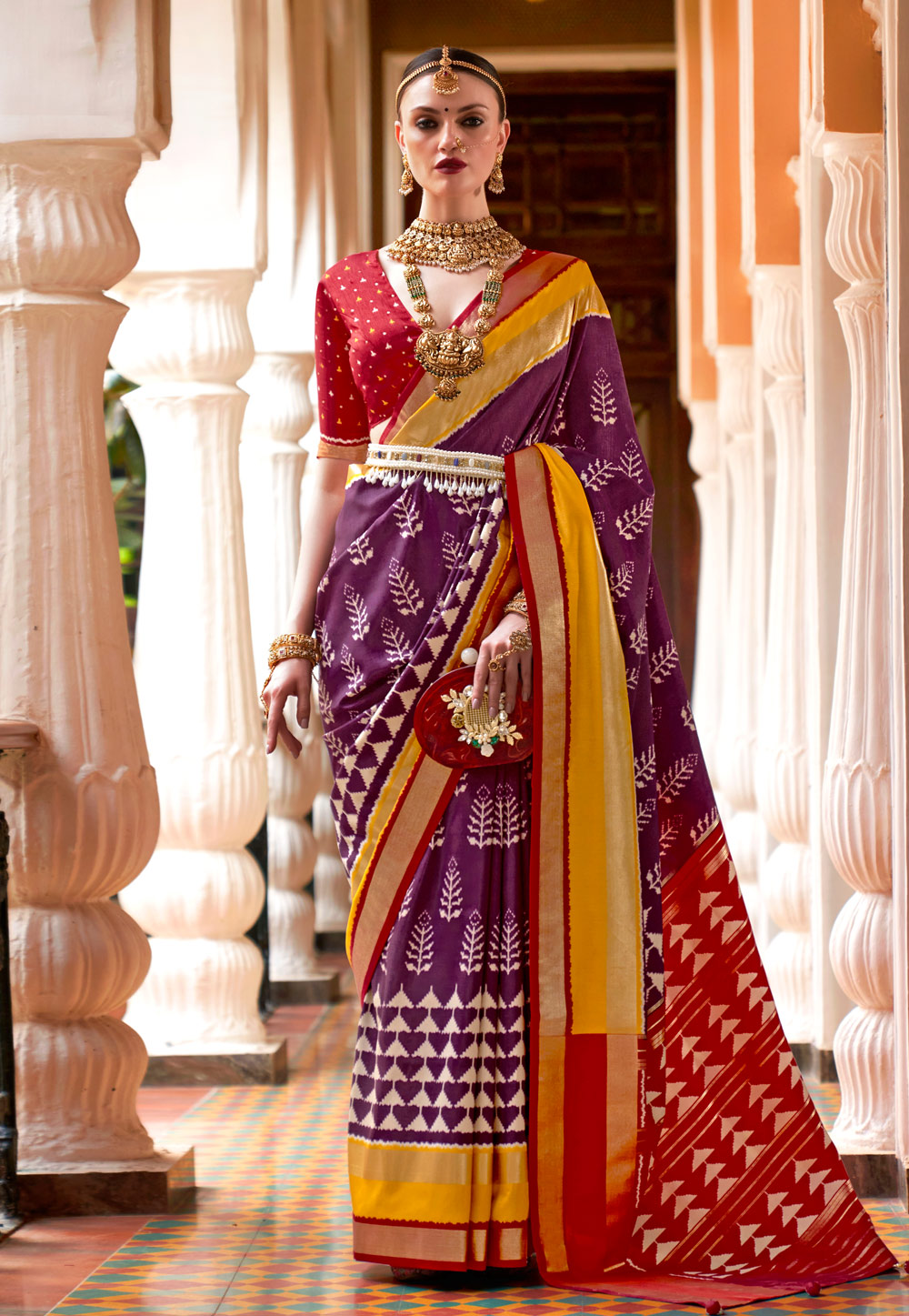 Purple Silk Patola Saree 269811