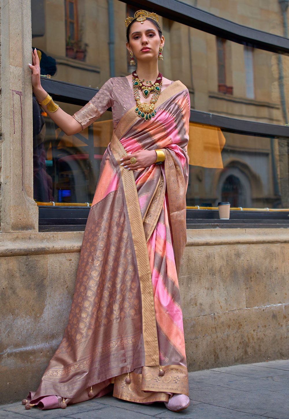 Pink Silk Saree With Blouse 276617