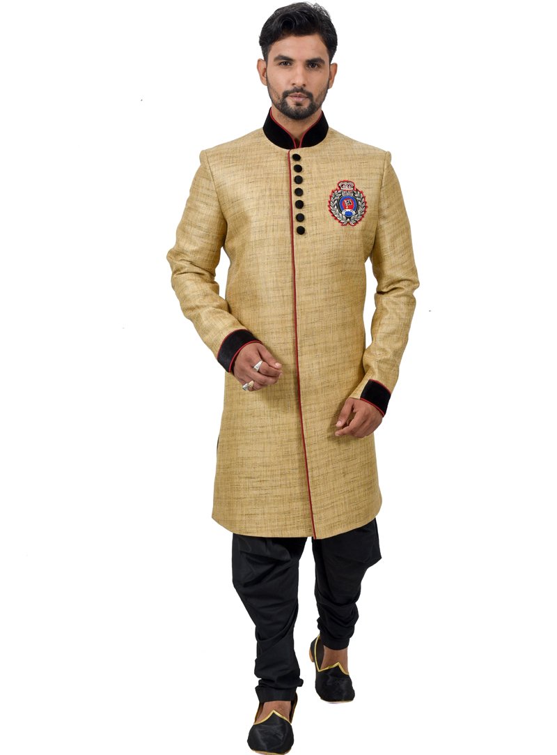 Golden Silk Readymade Indo Western Suit 112372