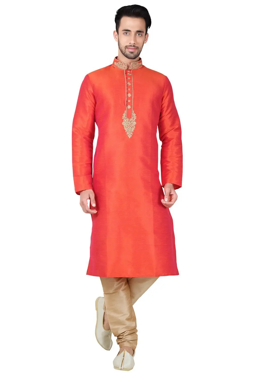 Red Art Silk Kurta Pajama 300658