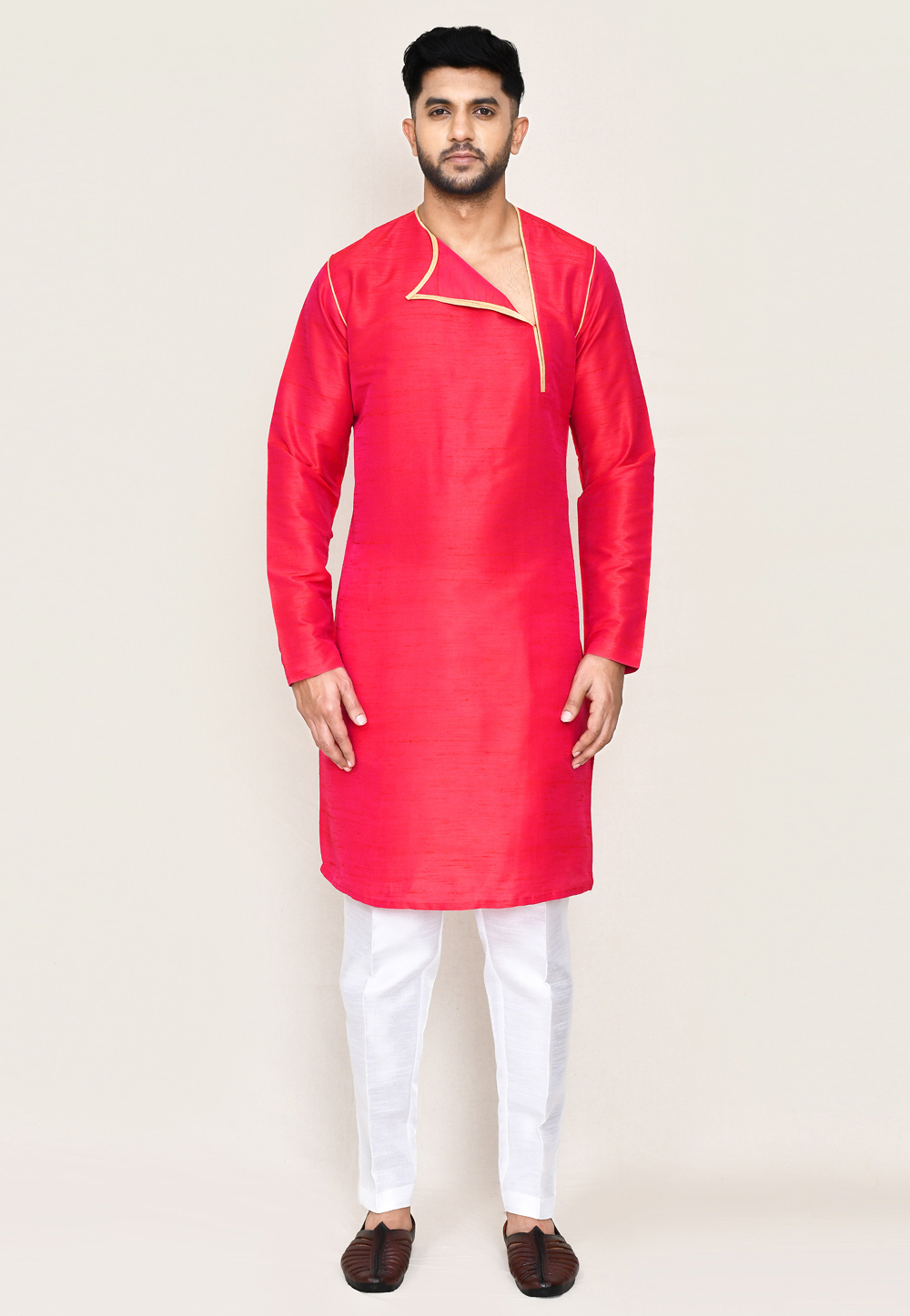 Red Art Silk Kurta Pajama 306088