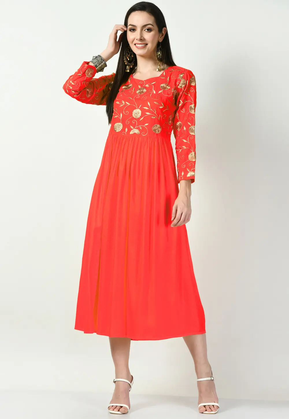 Red Rayon Gown 299645