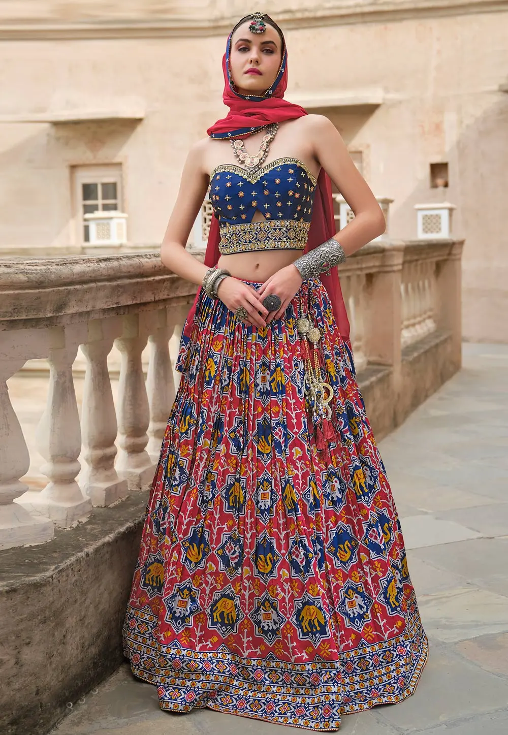 Red Silk Lehenga Choli 302562