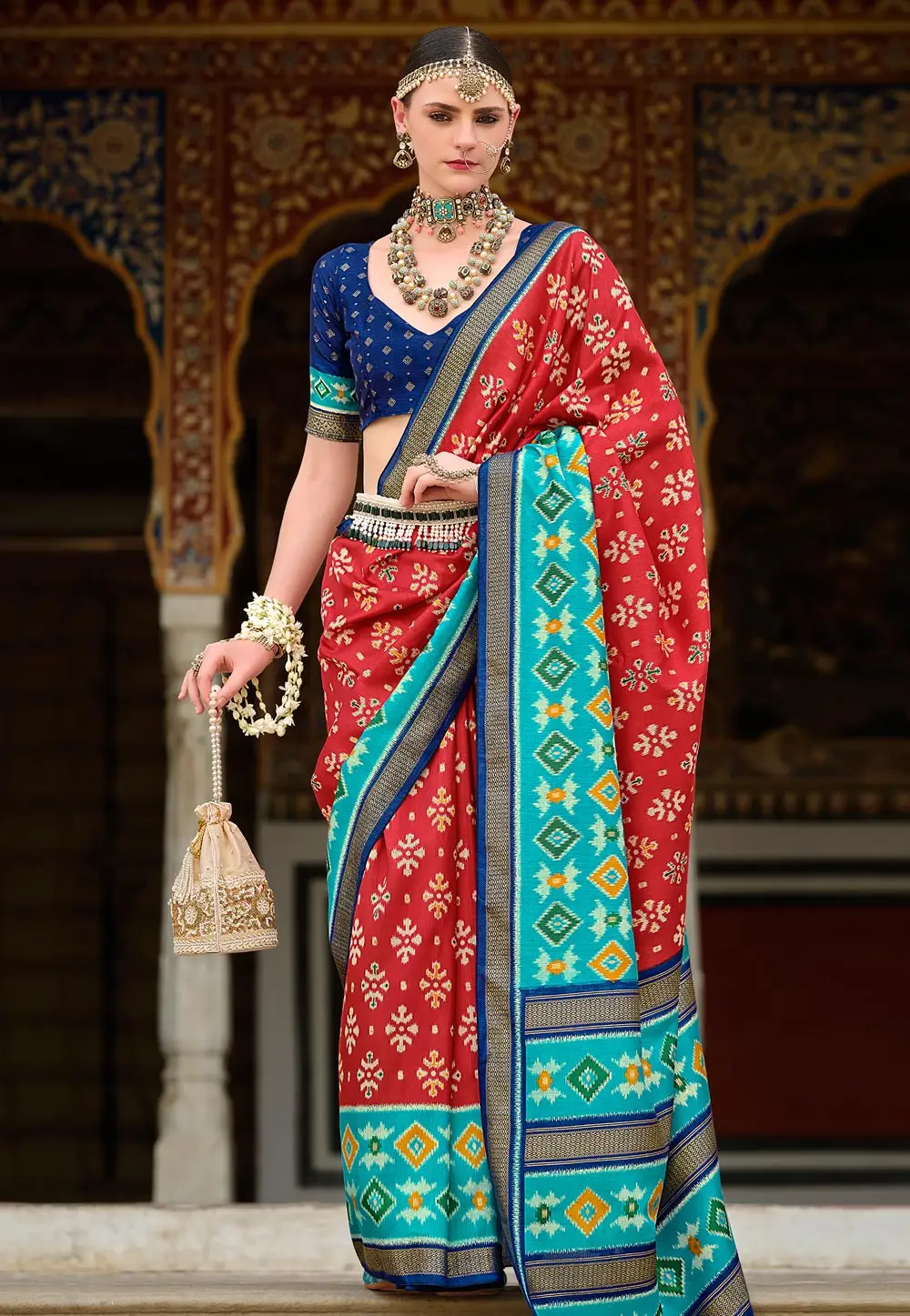 Red Silk Saree With Blouse 295565