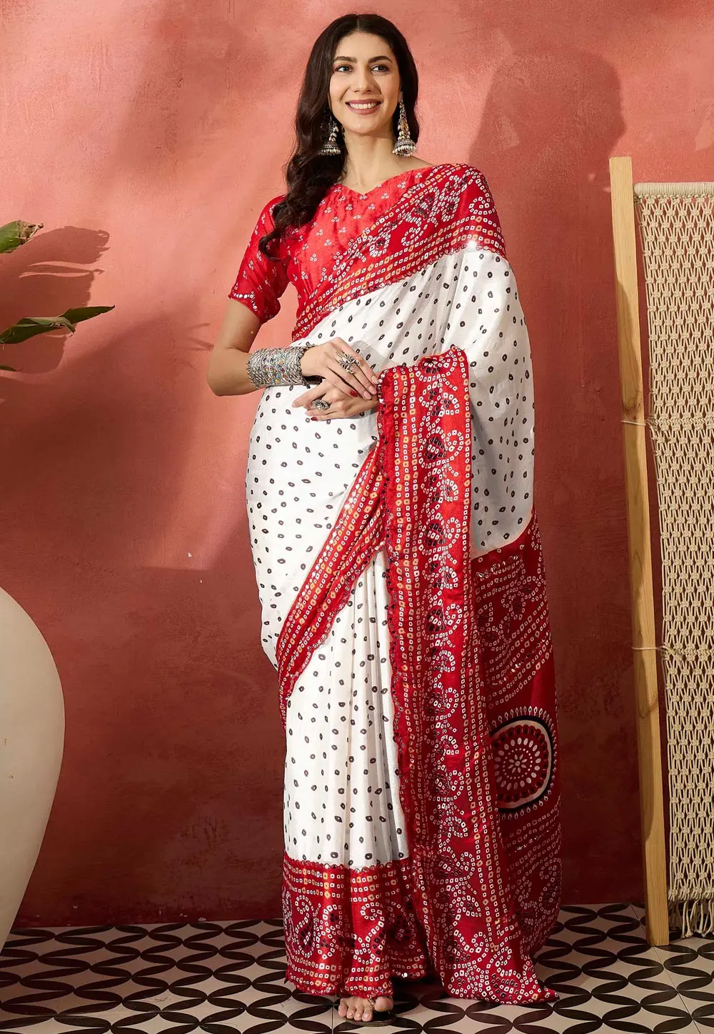 Red Silk Saree With Blouse 304742