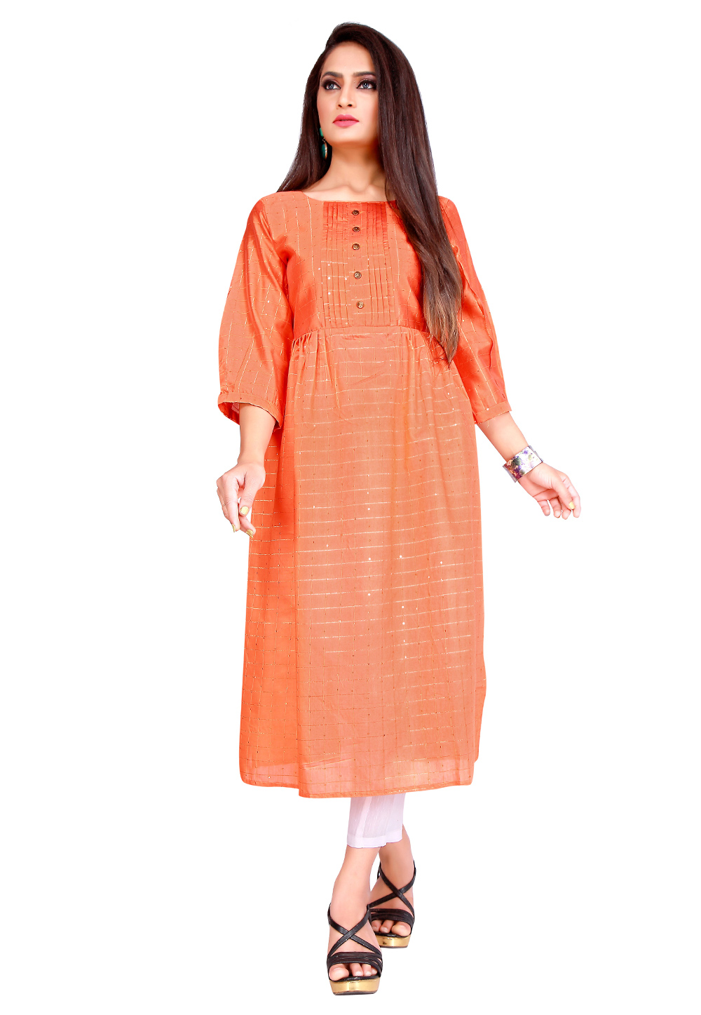 Orange Cotton Tunic 223395