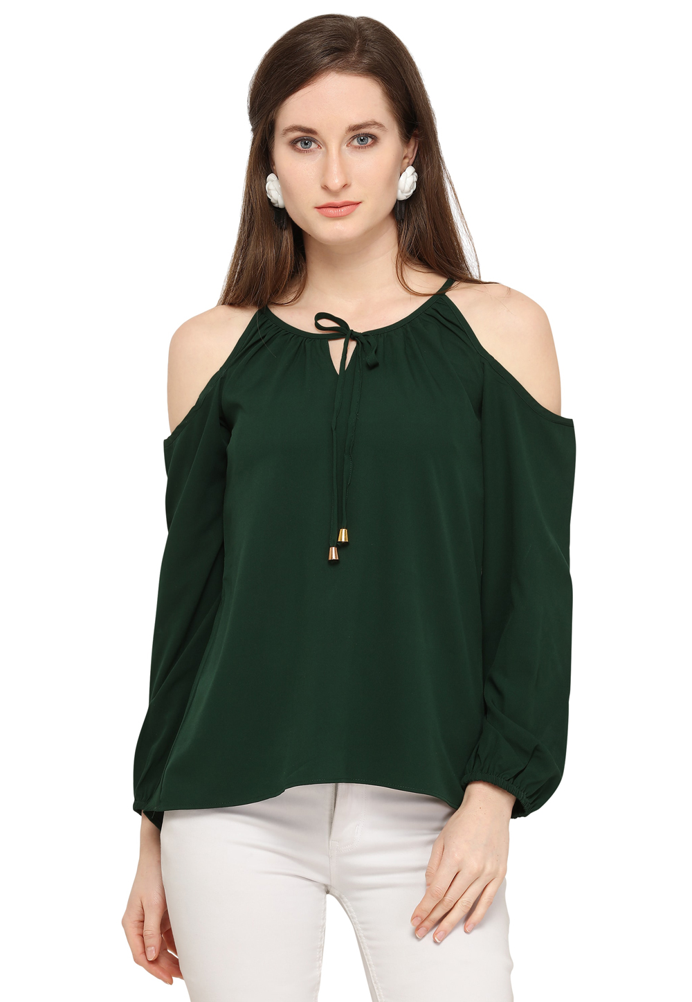 Cold shoulder western on sale tops