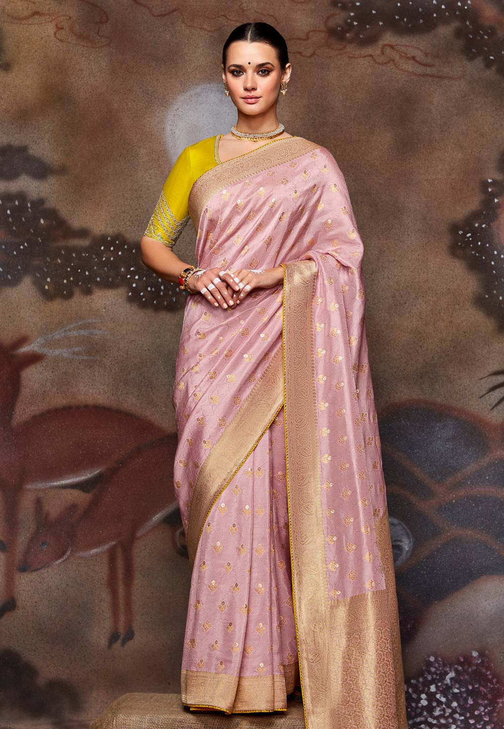 Pink Silk Saree With Blouse 261797
