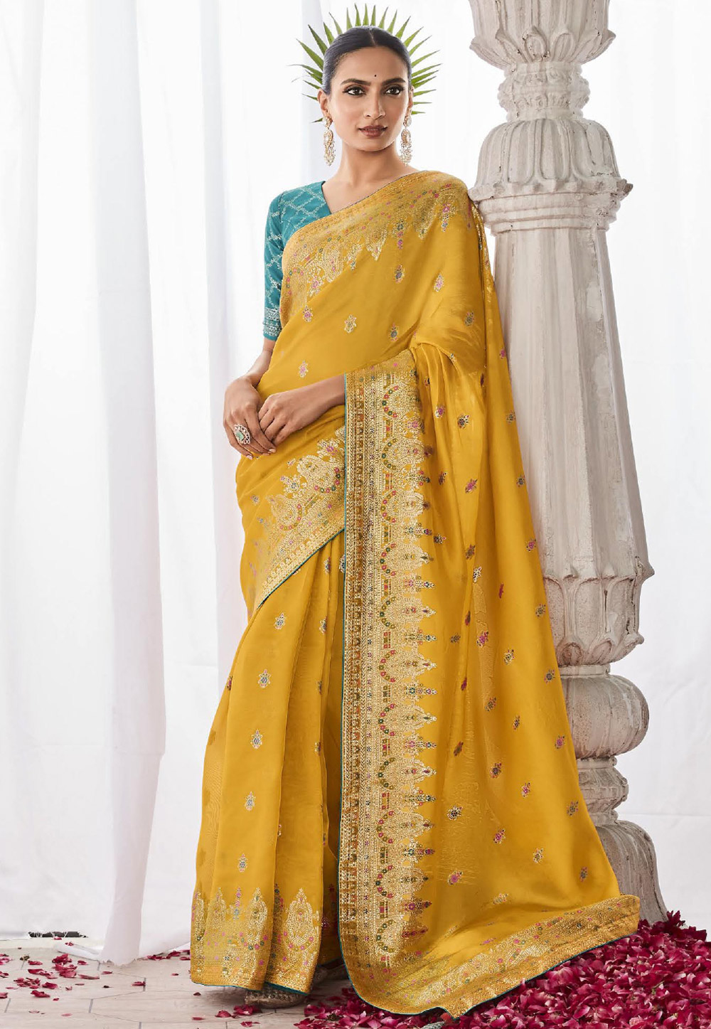 Yellow Silk Saree With Blouse 275922