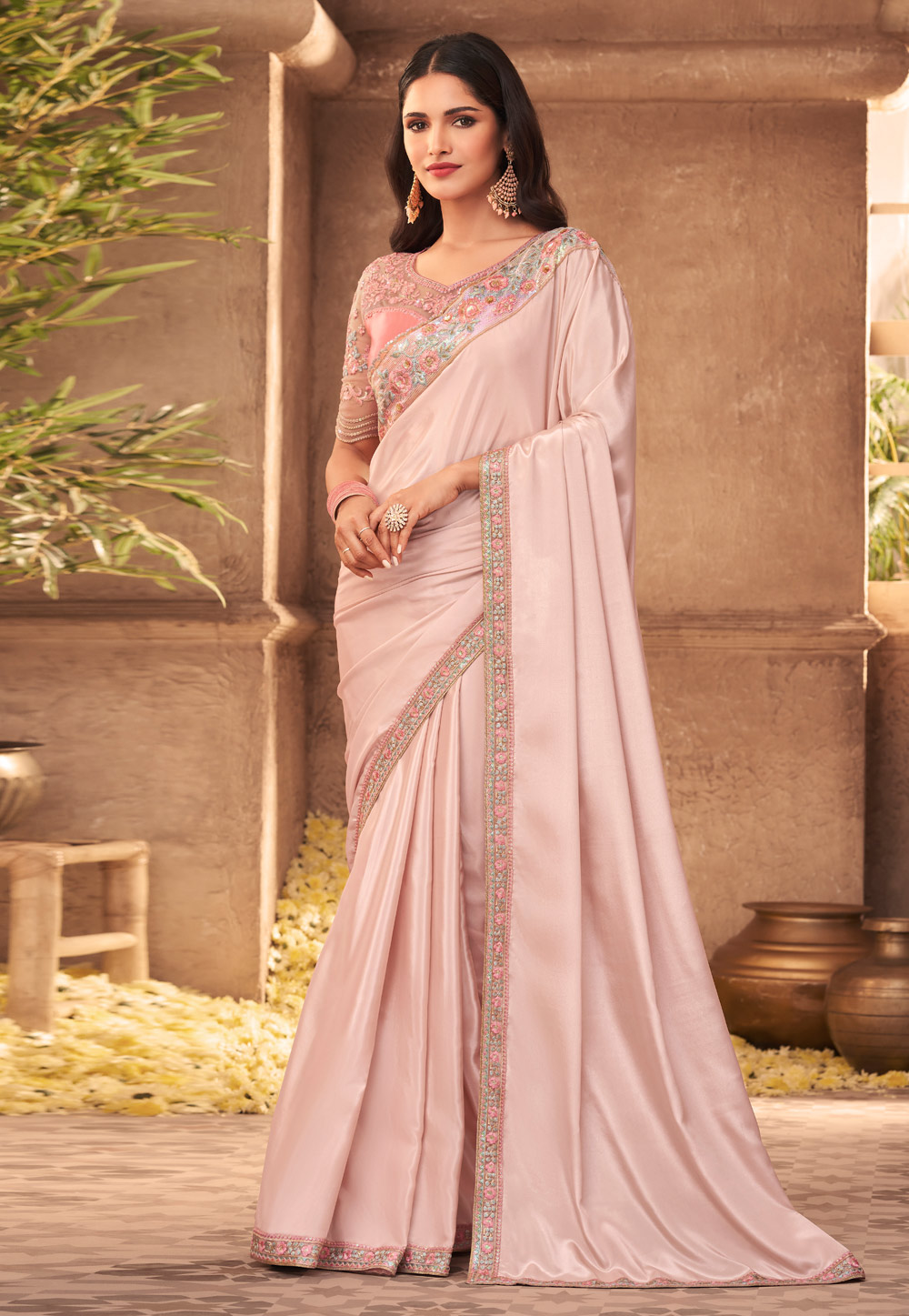 Pink Silk Festival Wear Saree 240284