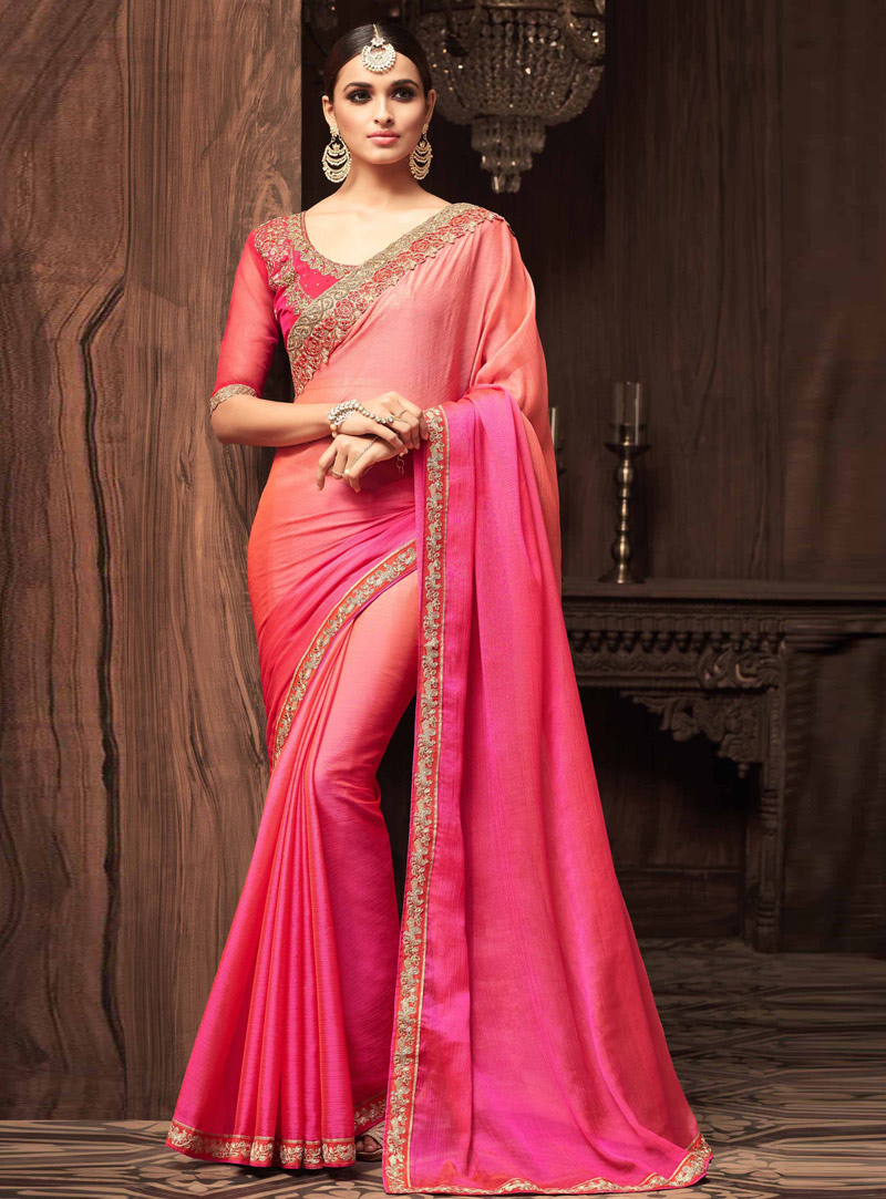 Pink Silk Saree With Heavy Blouse 101065