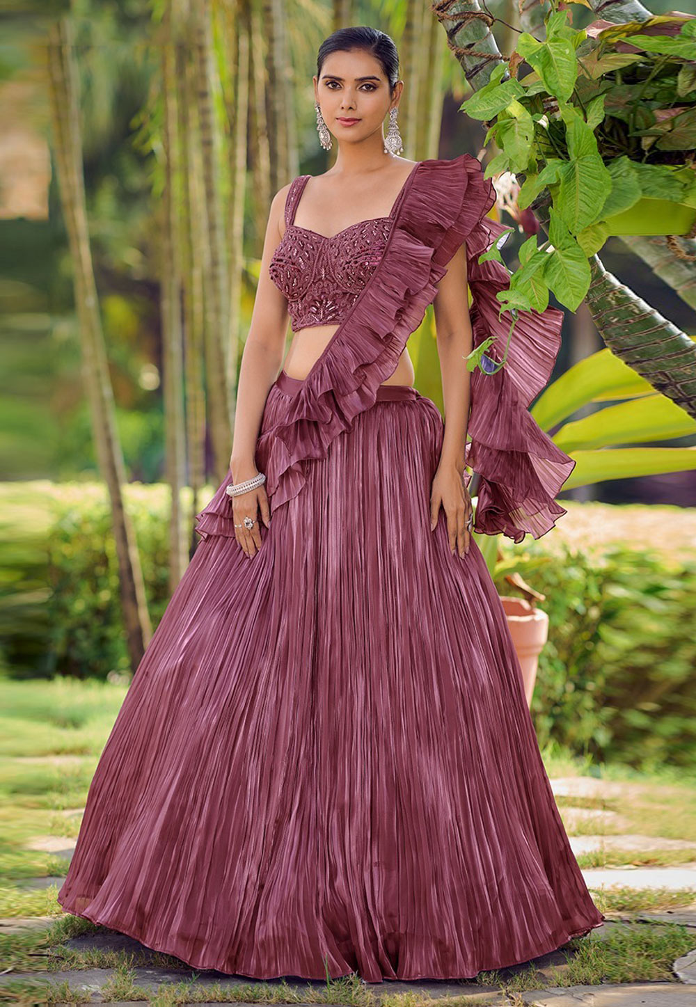 Pink Silk Lehenga Choli 276668