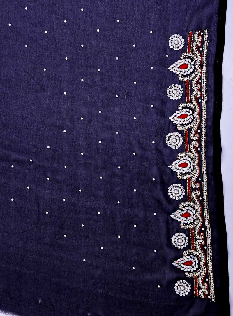 Vichitra Silk saree with Jacquard Border,Jari,Resham Embroidery Work in  Mustard - SR20066