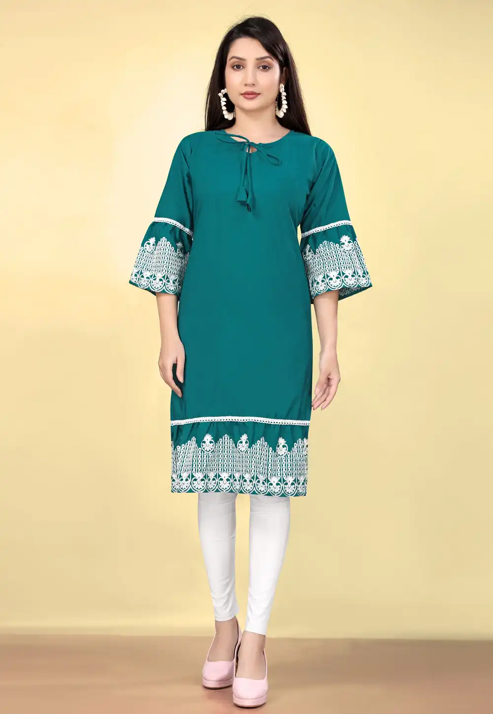 Teal Cotton Tunic 294513