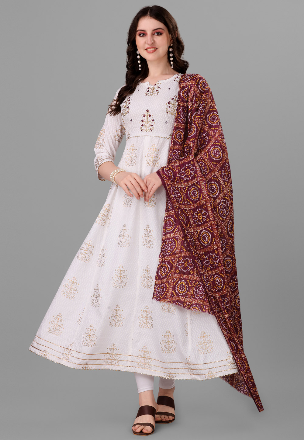 White Rayon Gown 258570