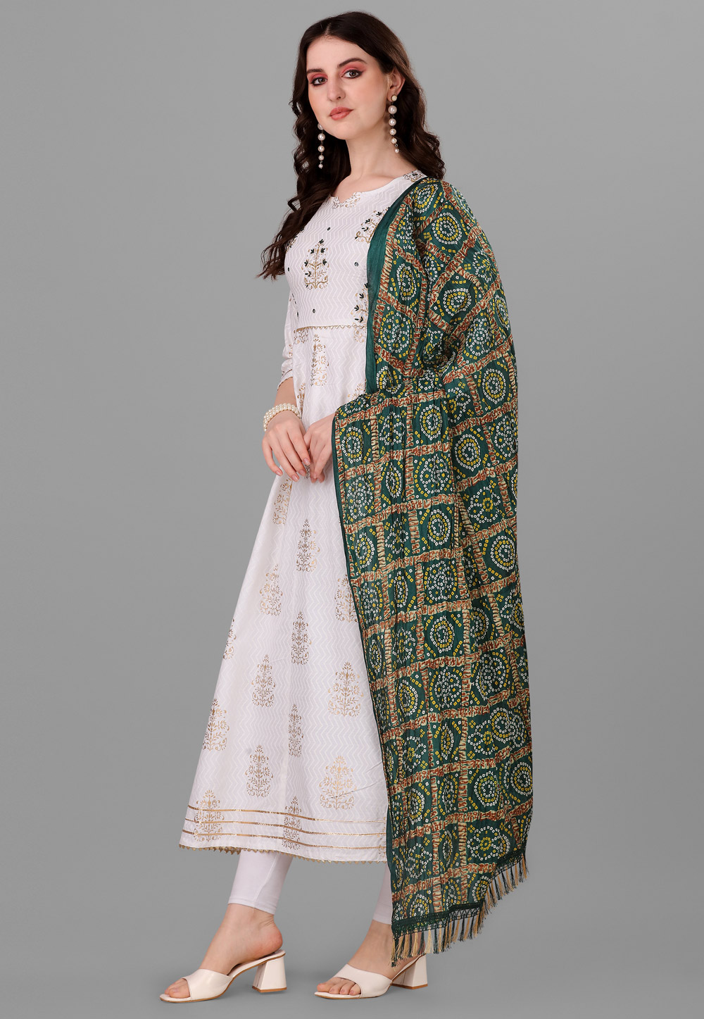White Rayon Gown 258572