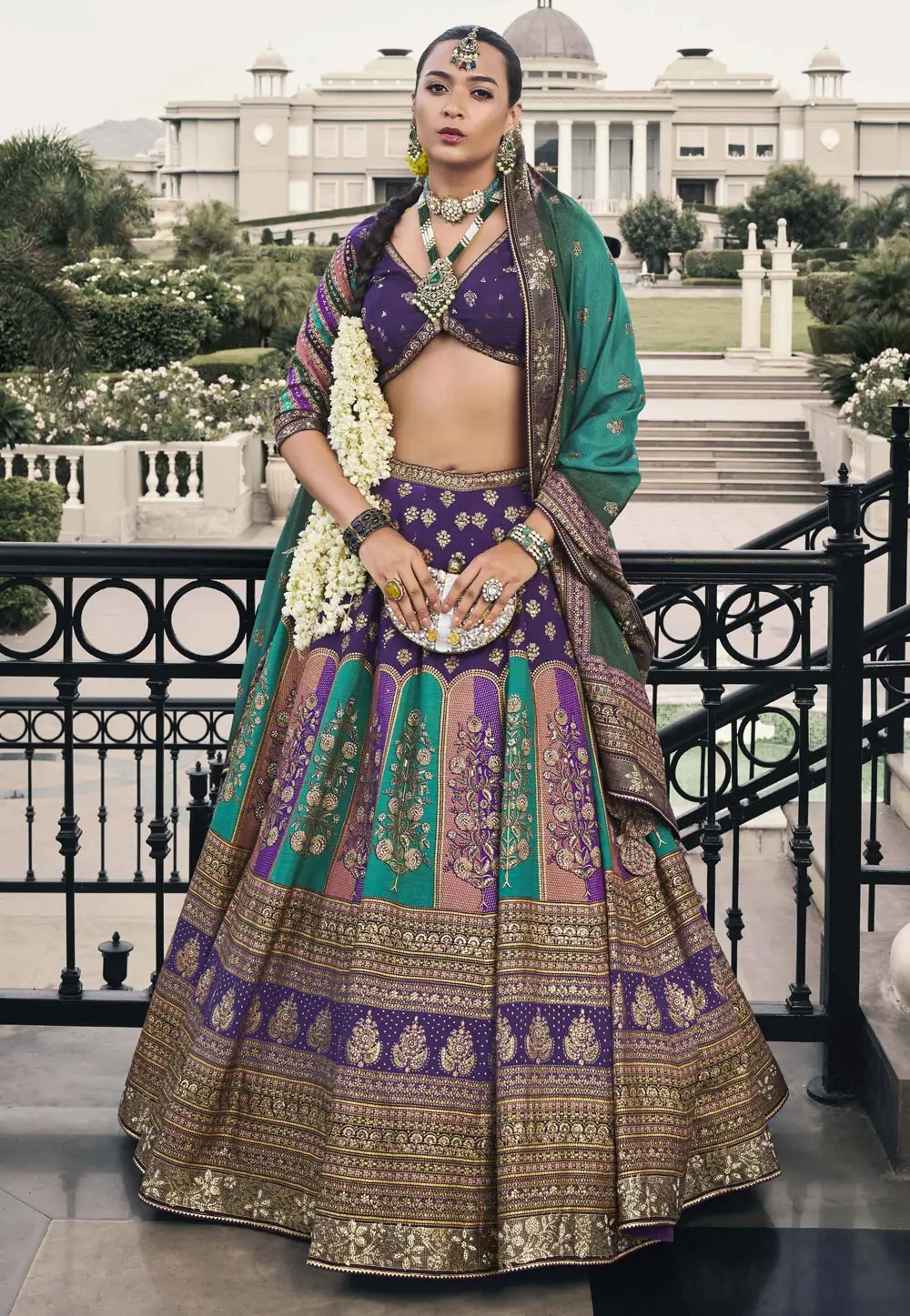 Violet Silk Lehenga Choli 302573