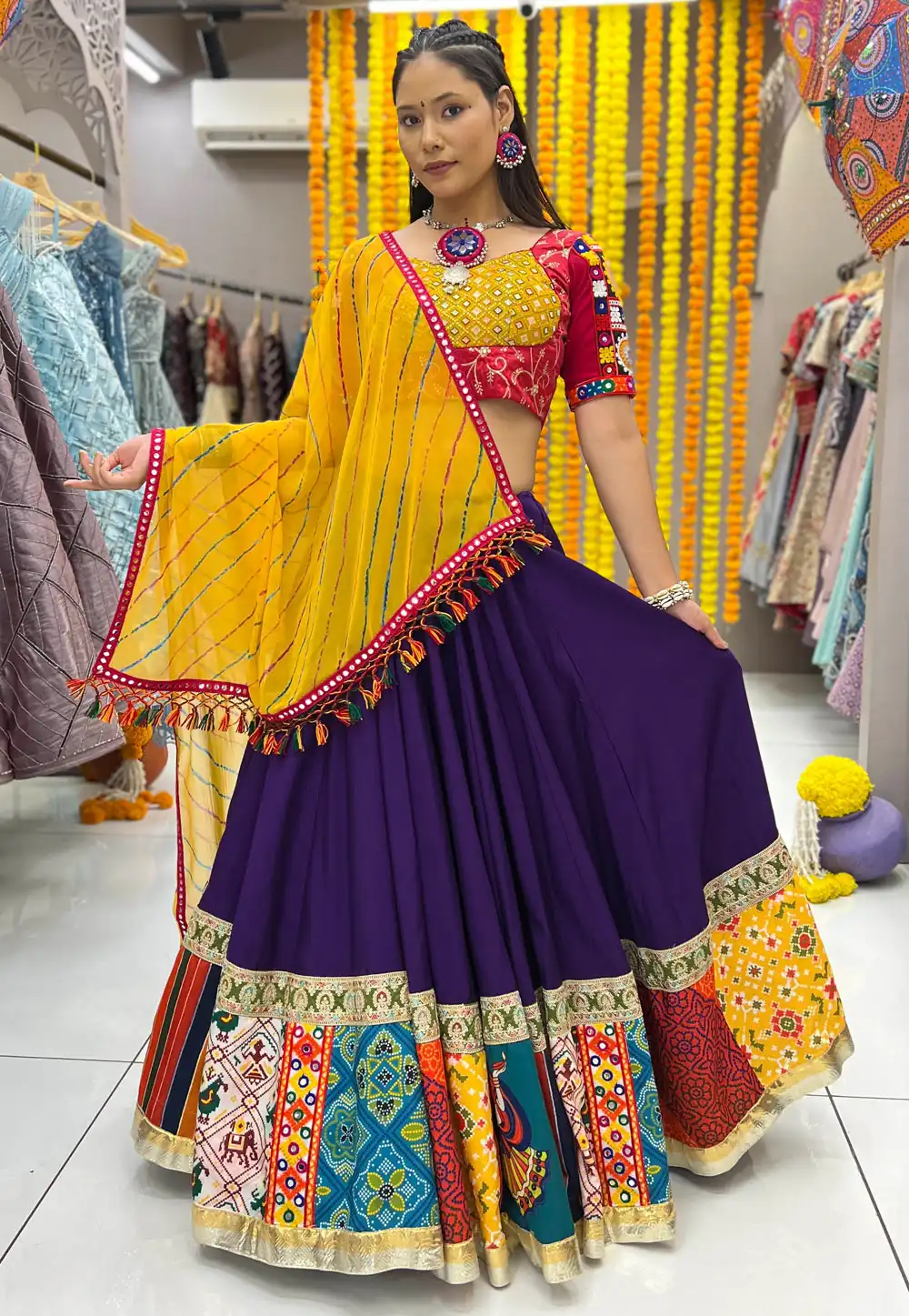 Violet Silk Navratri Chaniya Choli 293132