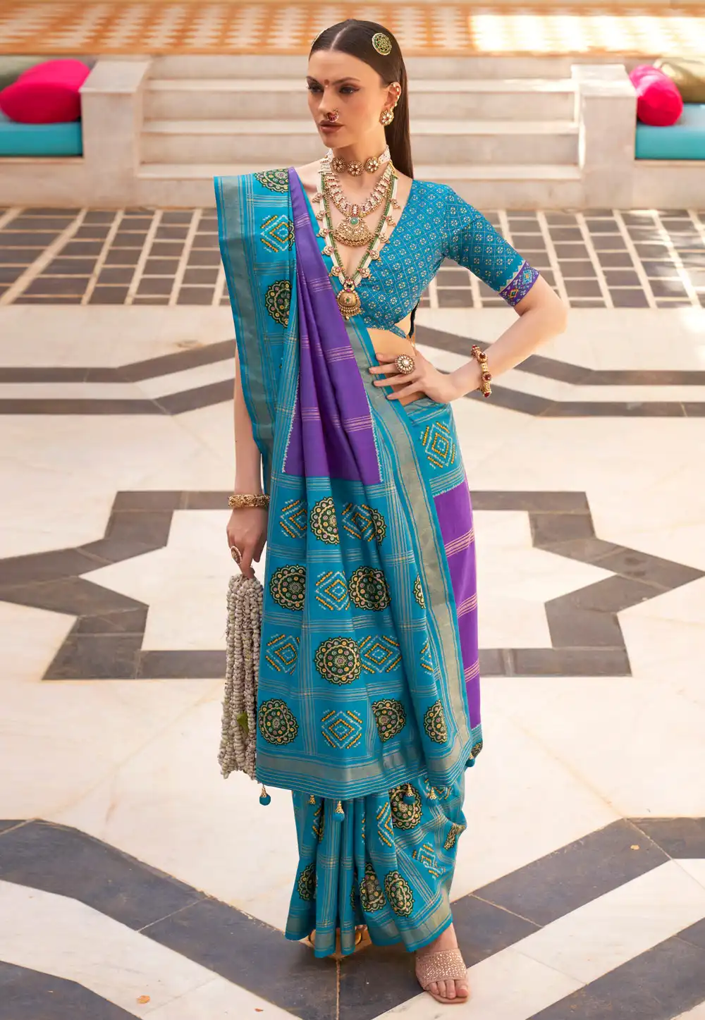 Violet Silk Saree With Blouse 292087