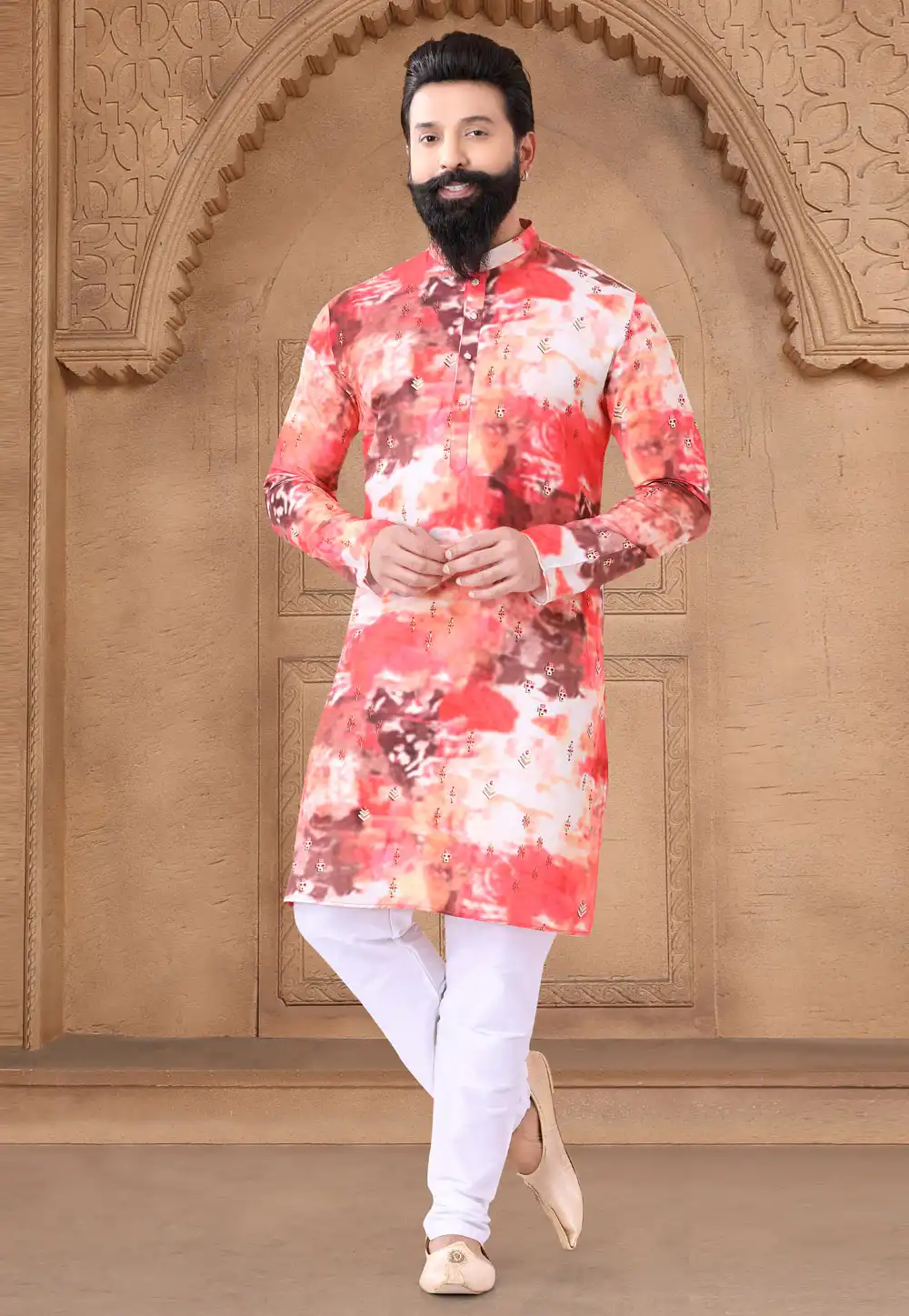 White Cotton Kurta Pajama 287949