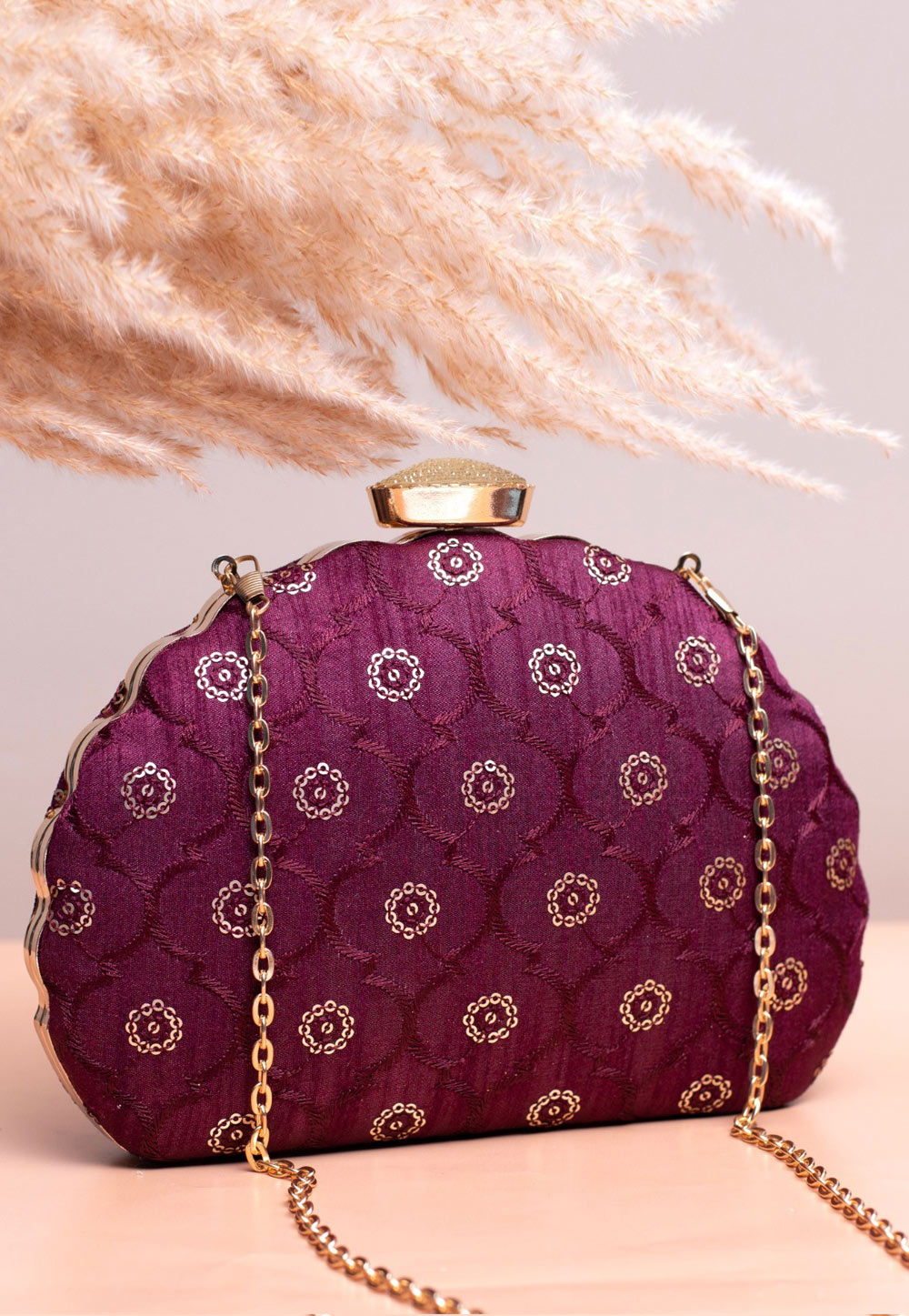 Wine Art Silk Clutch 305958