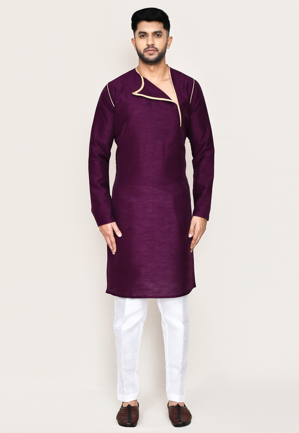 Wine Art Silk Kurta Pajama 306077