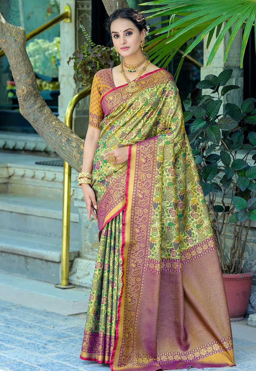 Wine Kanjivaram Silk Saree 301211