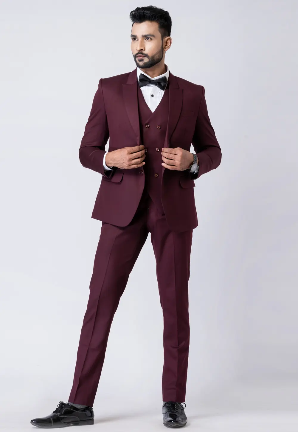 Wine Polyester Tuxedos Suit 300805