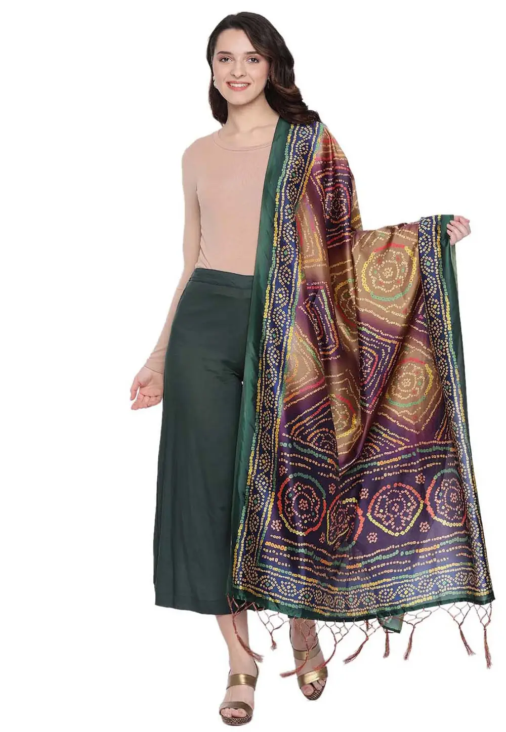 Wine Silk Dupatta 296836