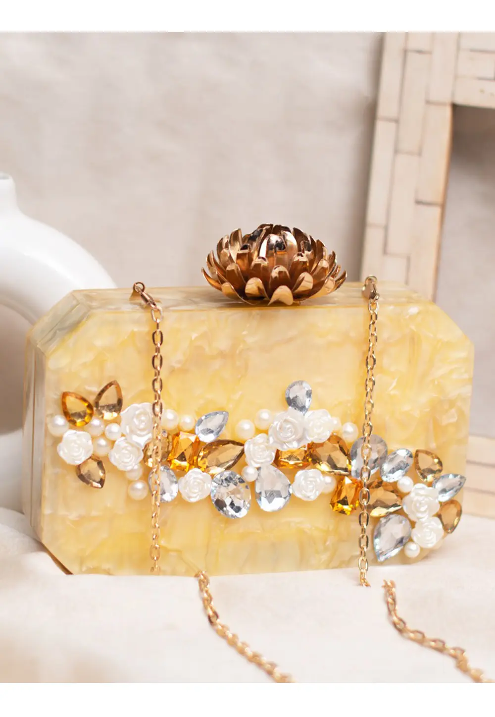 Yellow Acrylic Clutch 297343