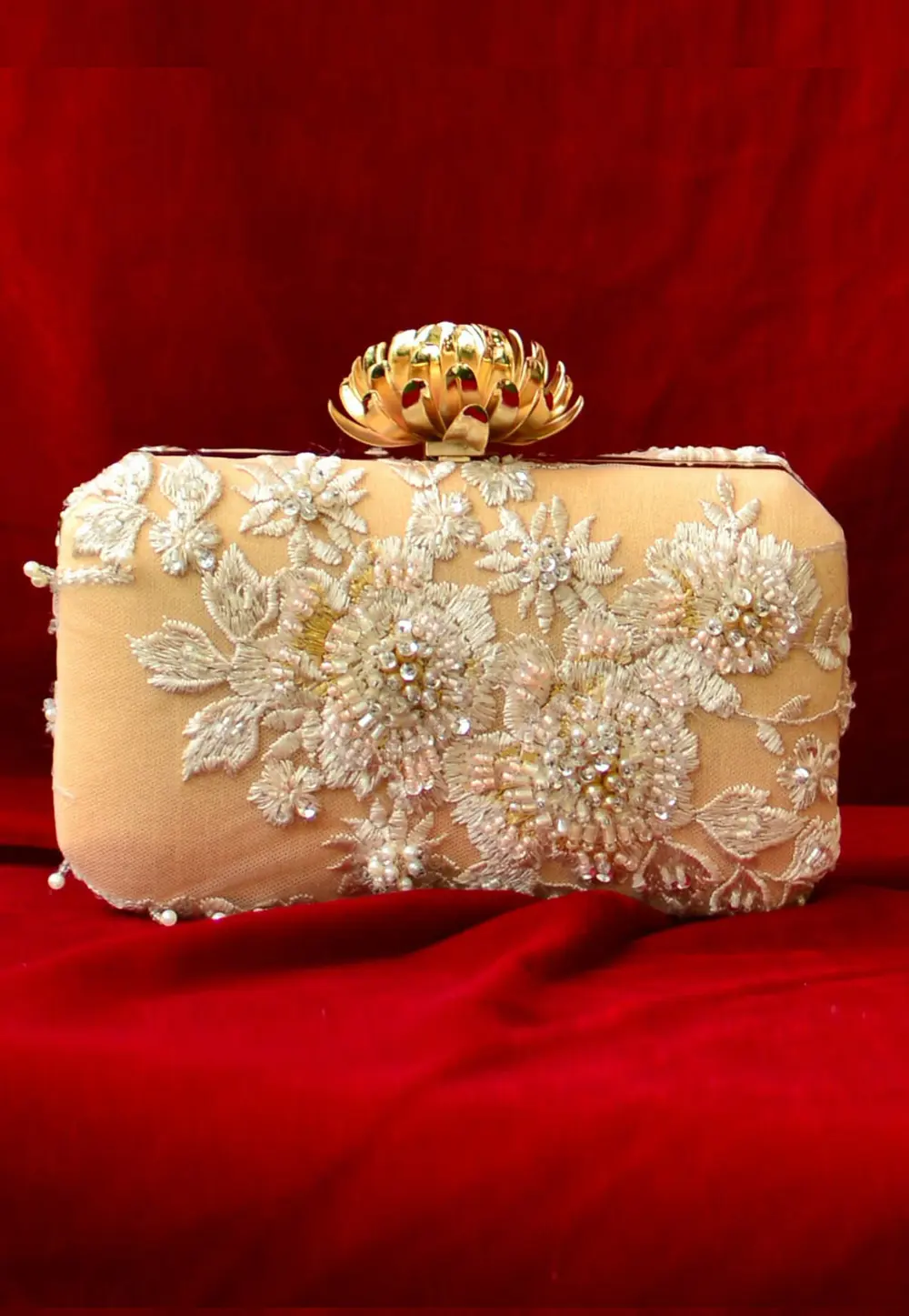 Yellow Art Silk Clutch 299385