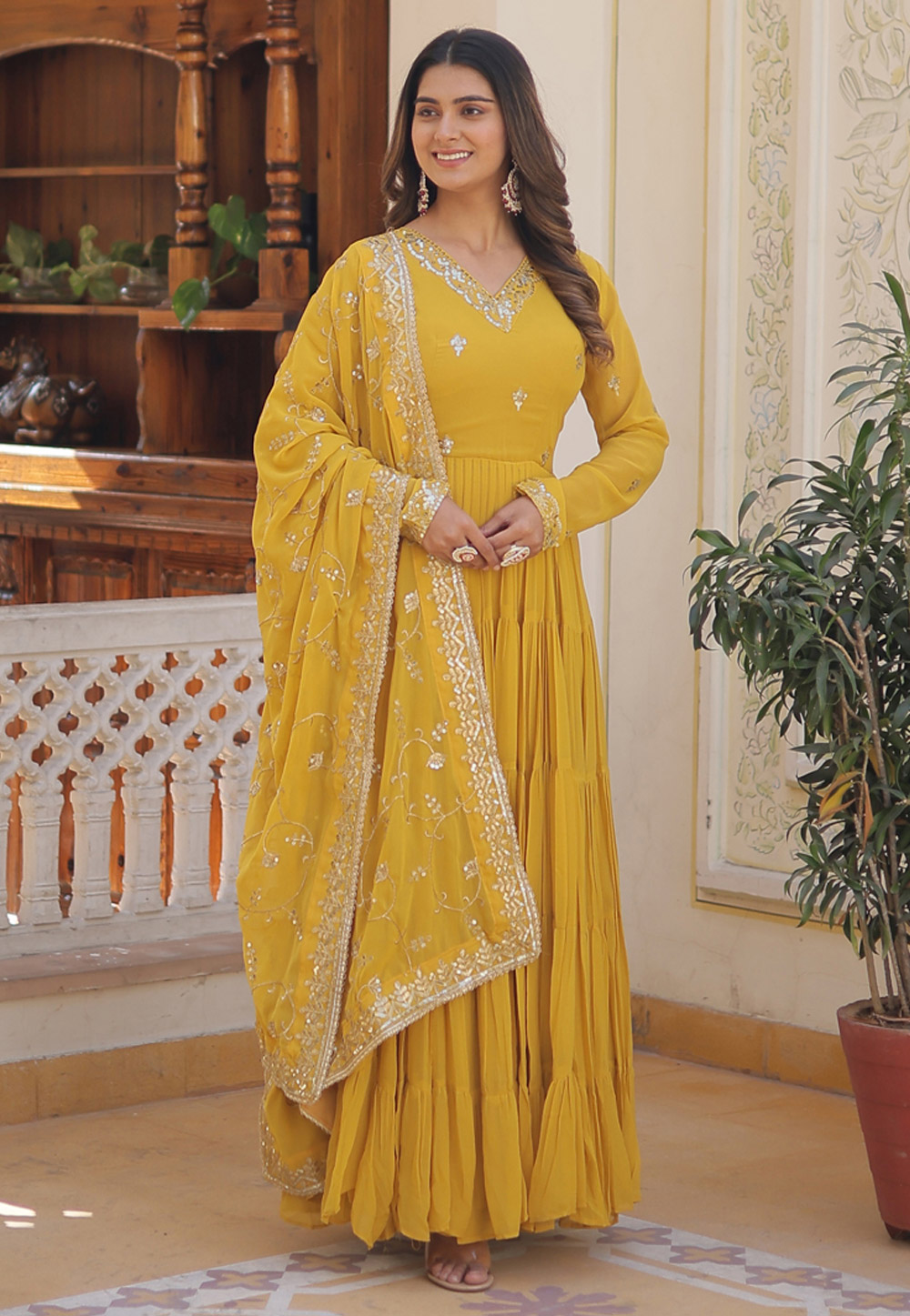 Buy 52/XXL Size Anarkali Gown Best Seller Islamic Wedding Clothing Online  for Women in USA