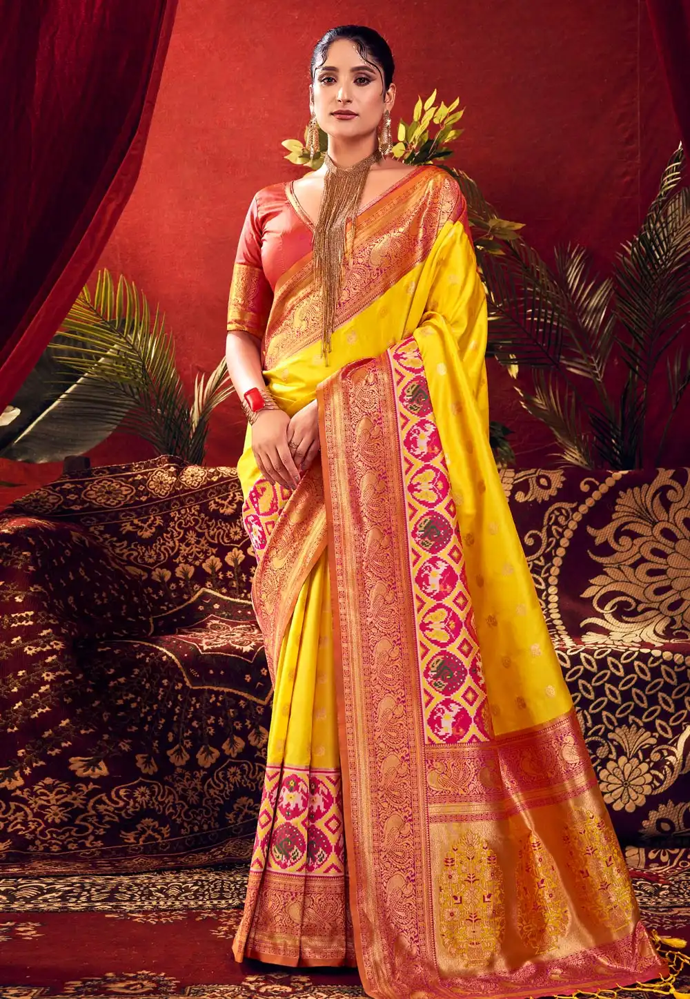 Yellow Silk Paithani Saree 290166