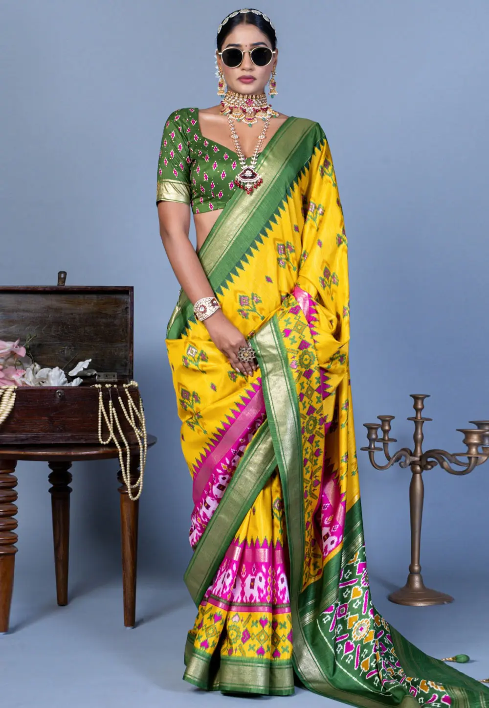 Yellow Silk Saree With Blouse 303448