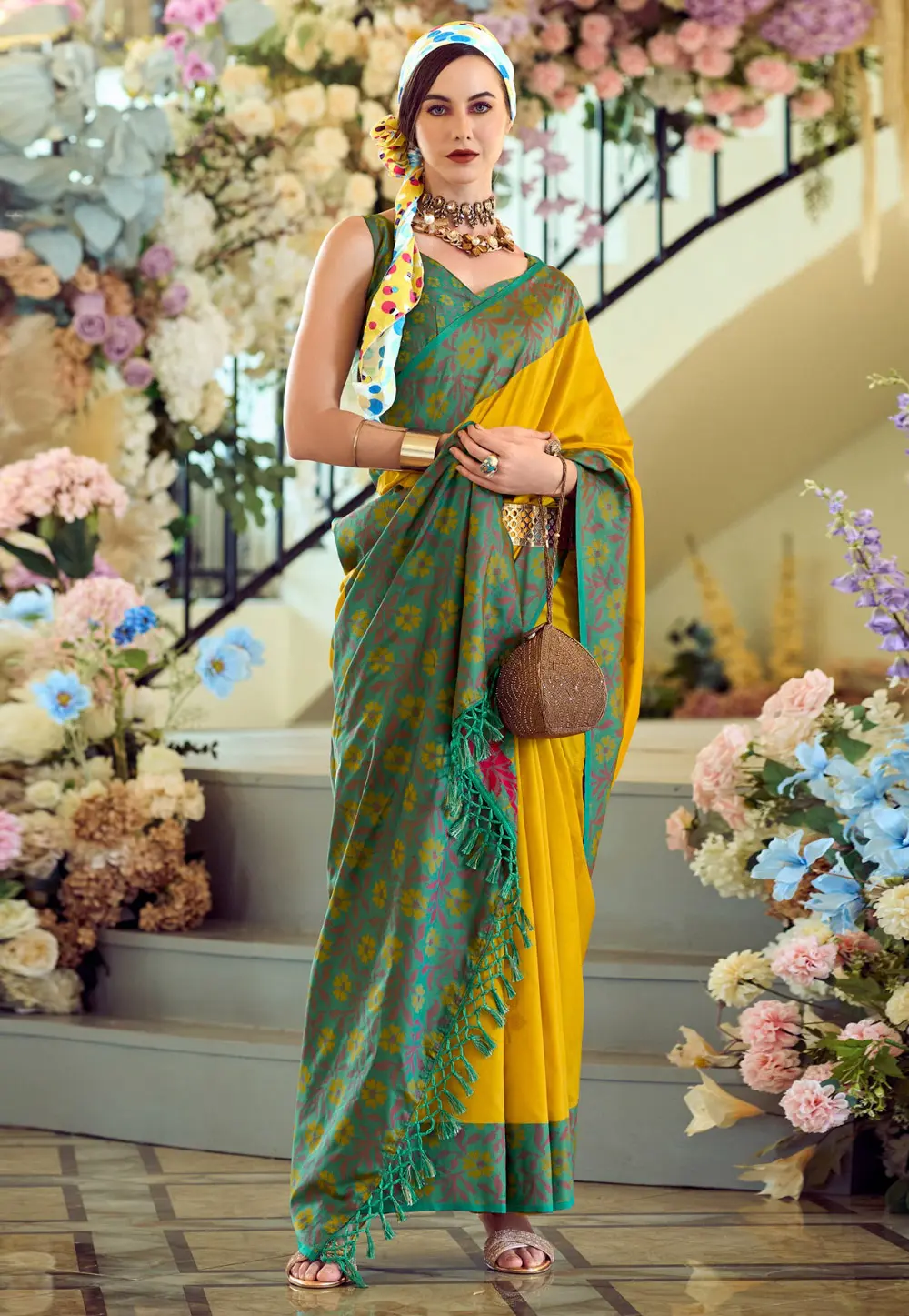 Yellow Silk Saree With Blouse 299258