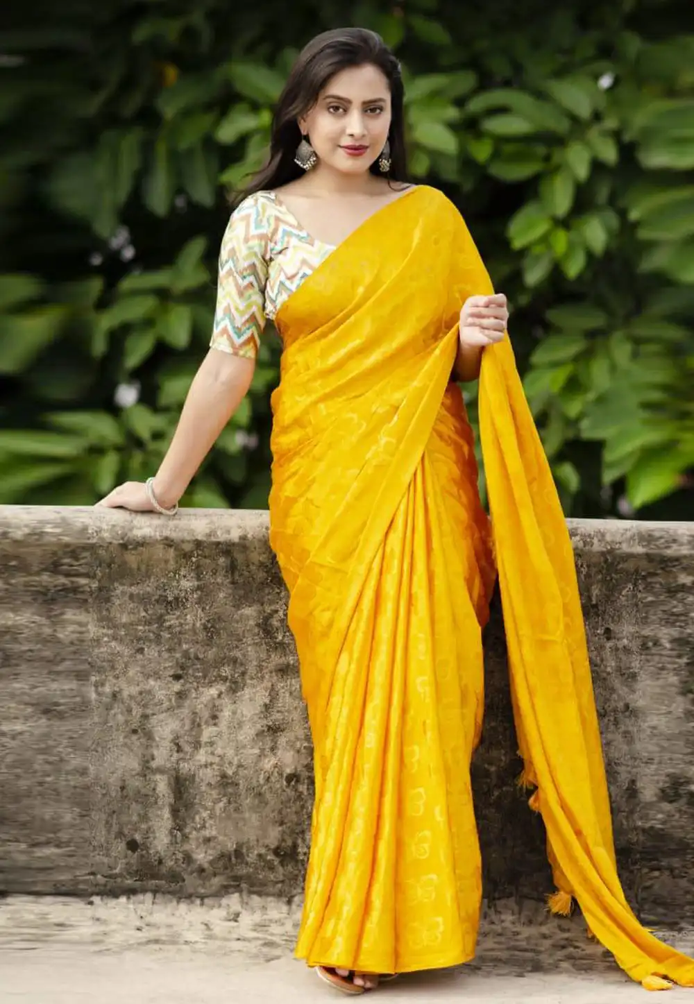 Yellow Silk Saree With Blouse 289735