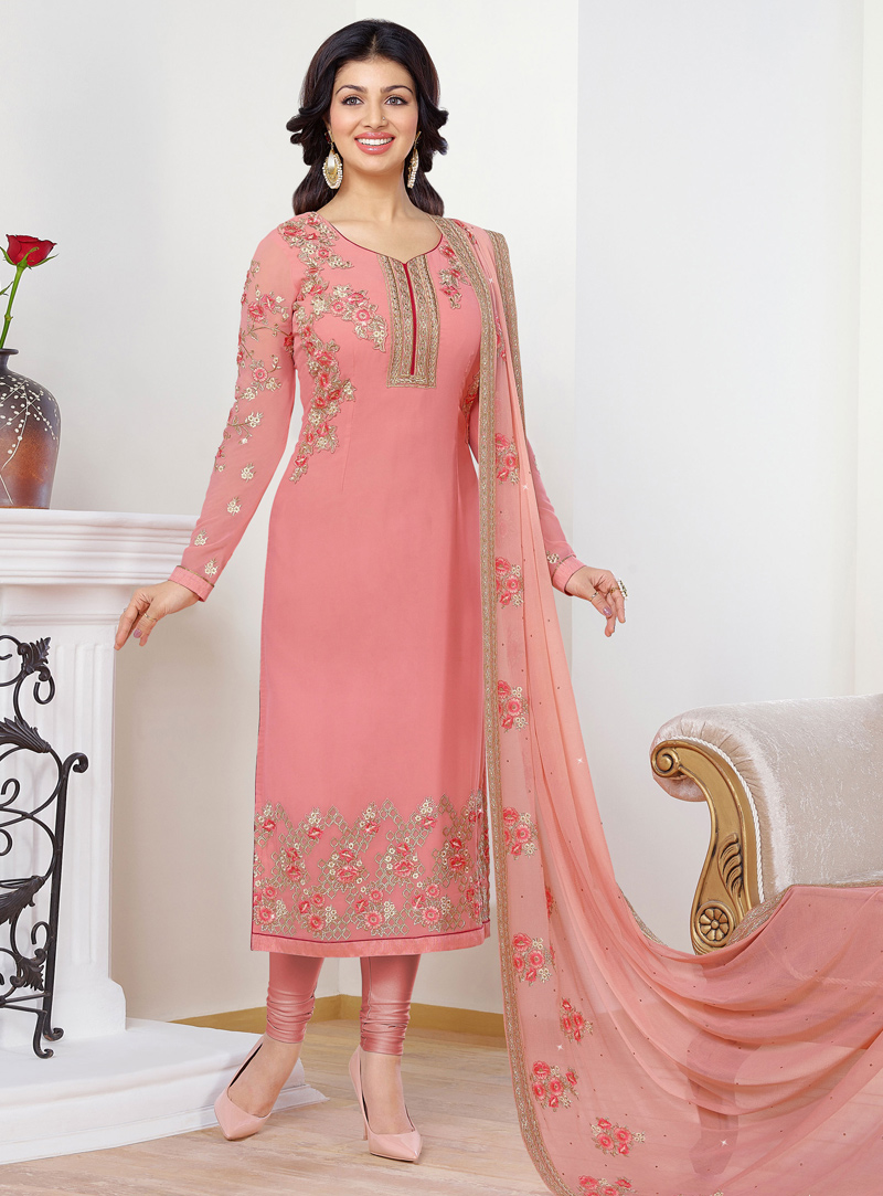 Ayesha Takia Light Pink Kameez With Churidar 91385